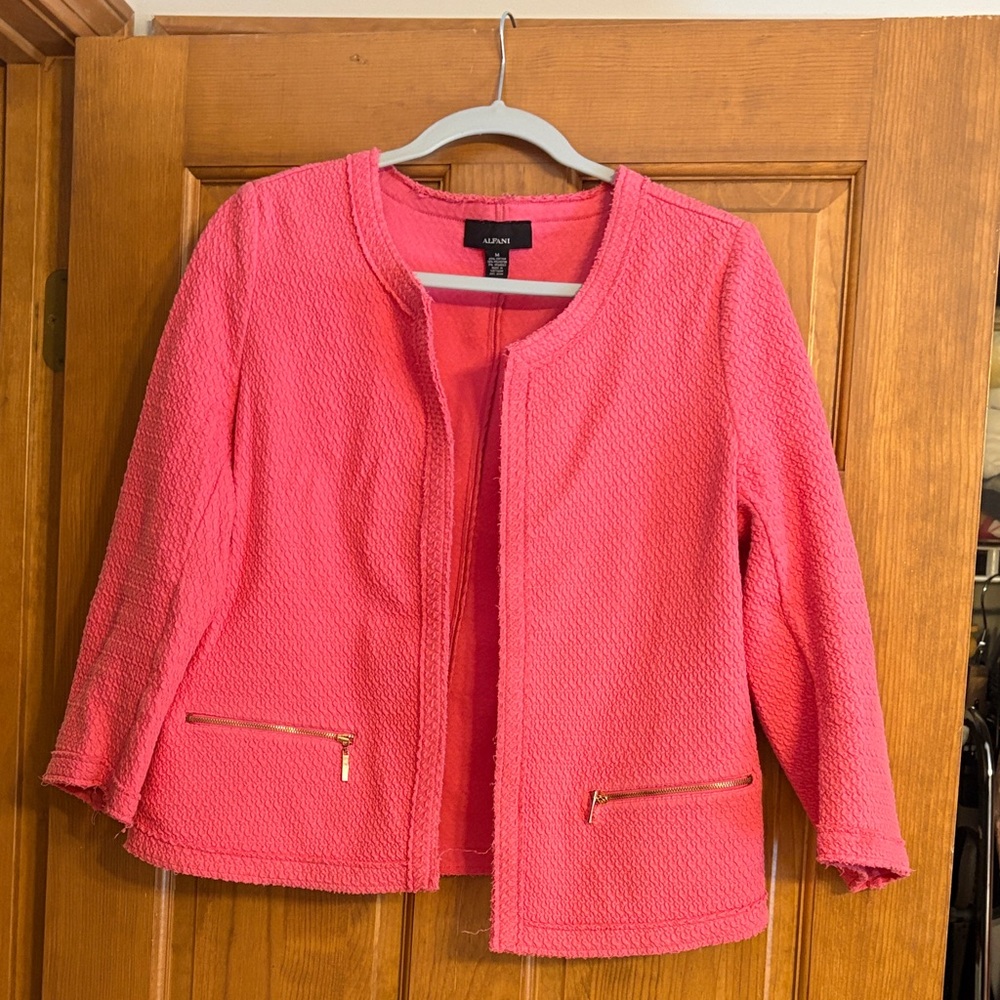 Alfani Pink Women's Blazer with Gold Accents